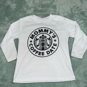 Starbucks Mommy's Coffee Date White Long Sleeve Tee 2T